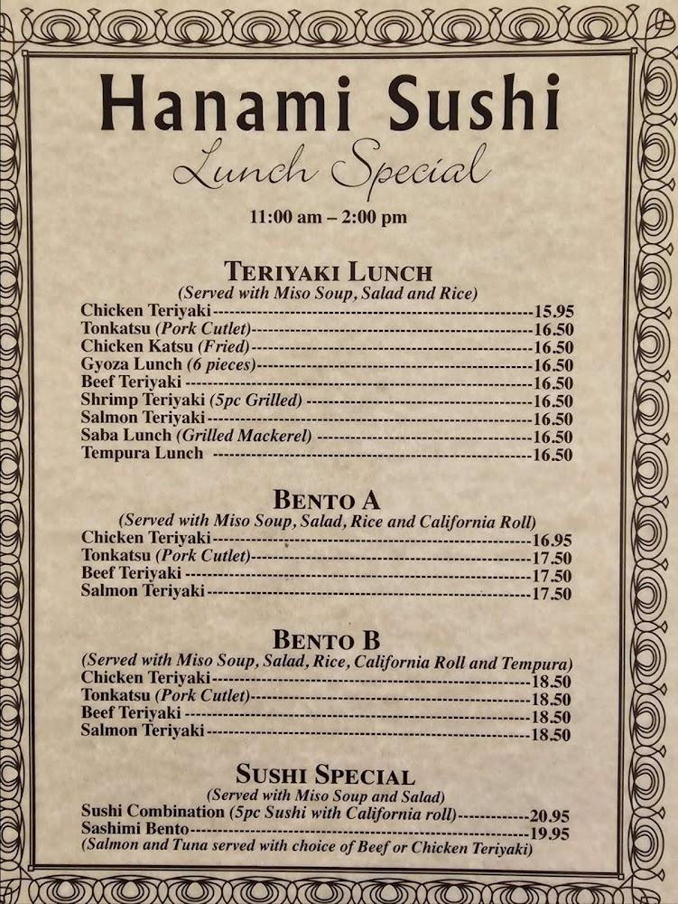 Hanami Sushi Curry Rice With Chicken Cutlet